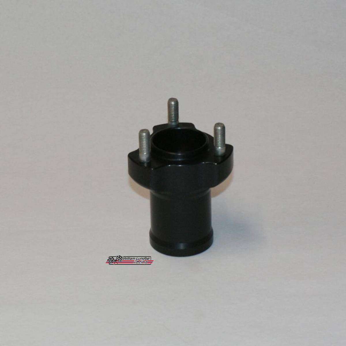 Hjulboss aluminium sort for 17mm spindel, L=75mm liten kart RR